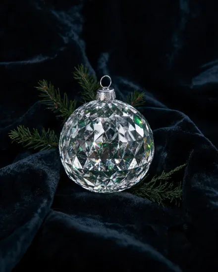 Holiday crystal ornament