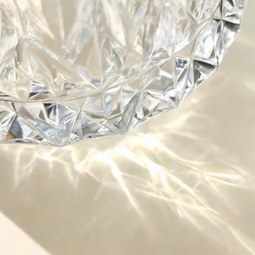 Faceted vase close detail