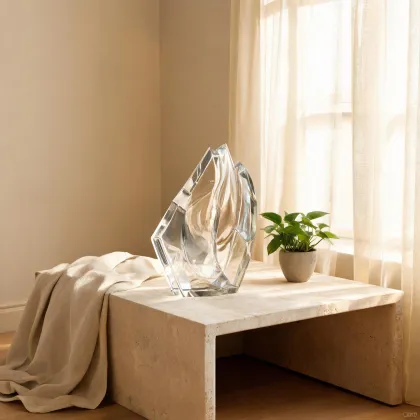 Sculptural glass home decor